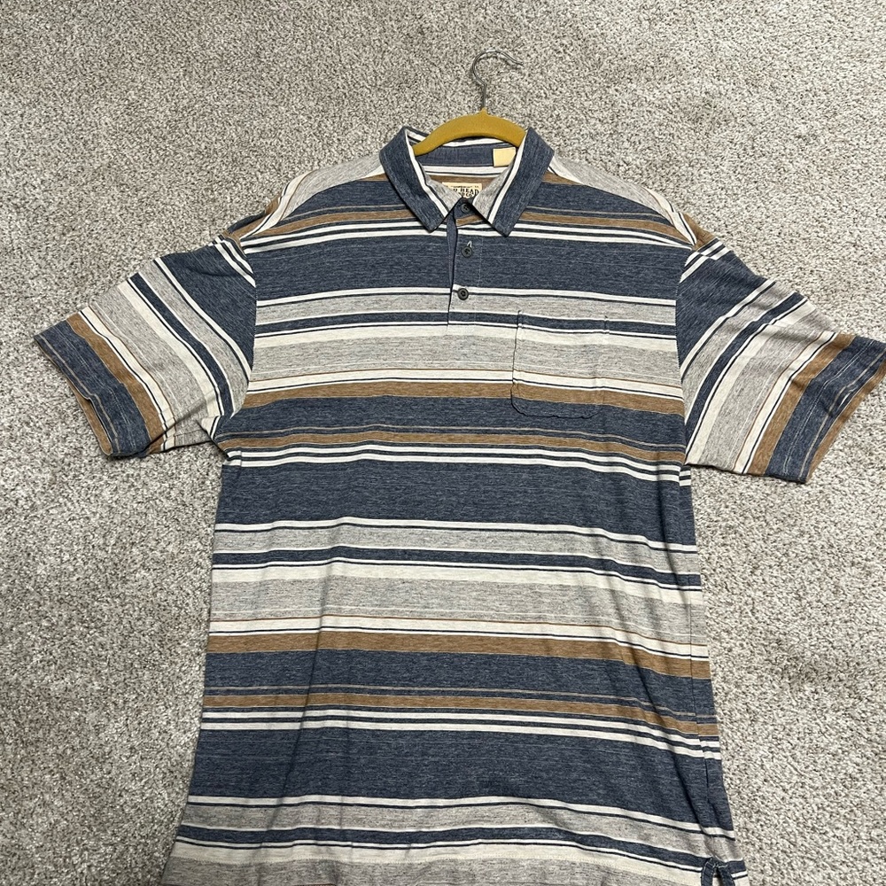 RedHead Blue and Brown Polo Shirt Casual Knit